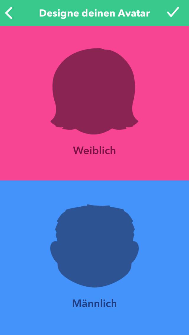 Bitmoji Smartphone Screenshot Gender
