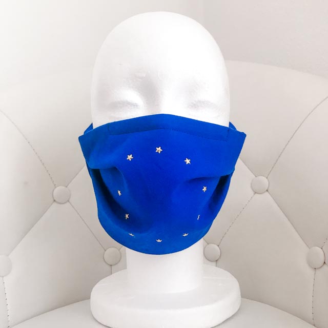 Designer Behelfsmaske “EU” – Blau Gold – Damengröße