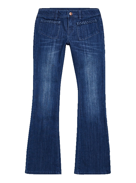 Bootcut-Jeans mit aufgesetzten Taschen 