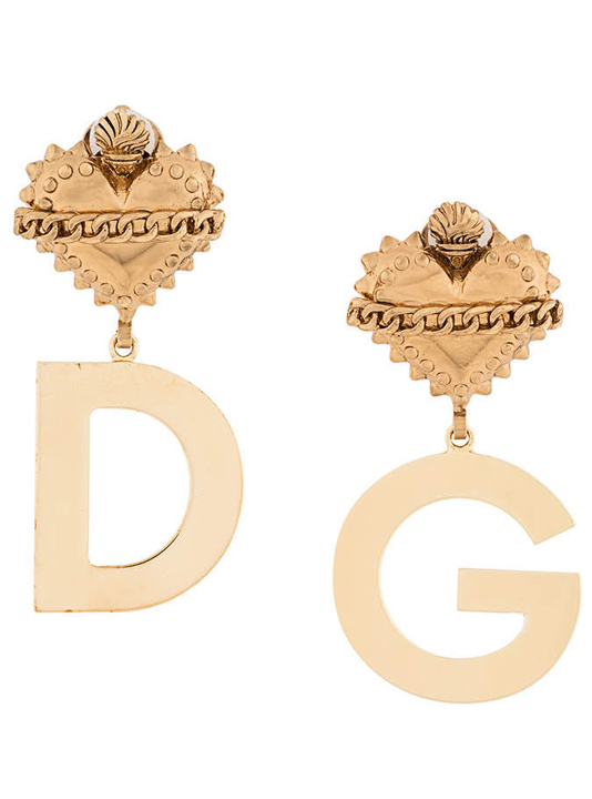 Dolce & Gabbana Sacred Heart logo earrings