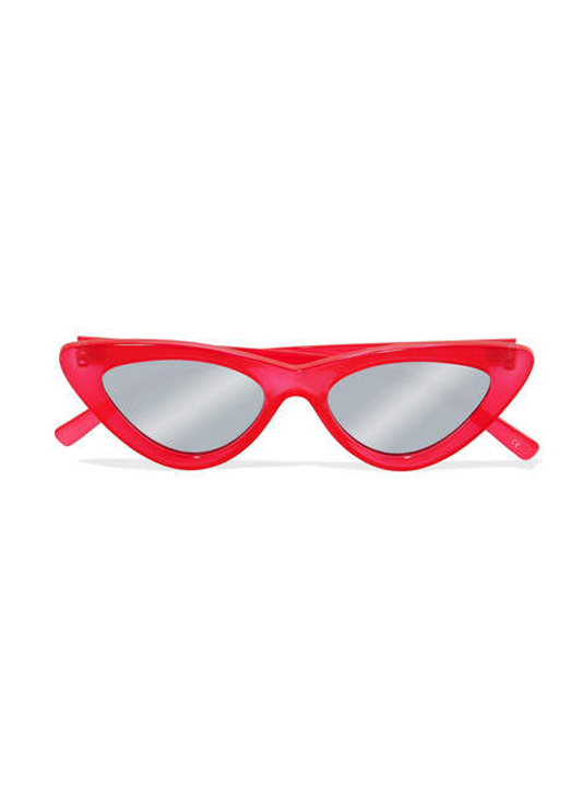 Le Specs - Adam Selman The Last Lolita Cat-eye Acetate Mirrored Sunglasses
