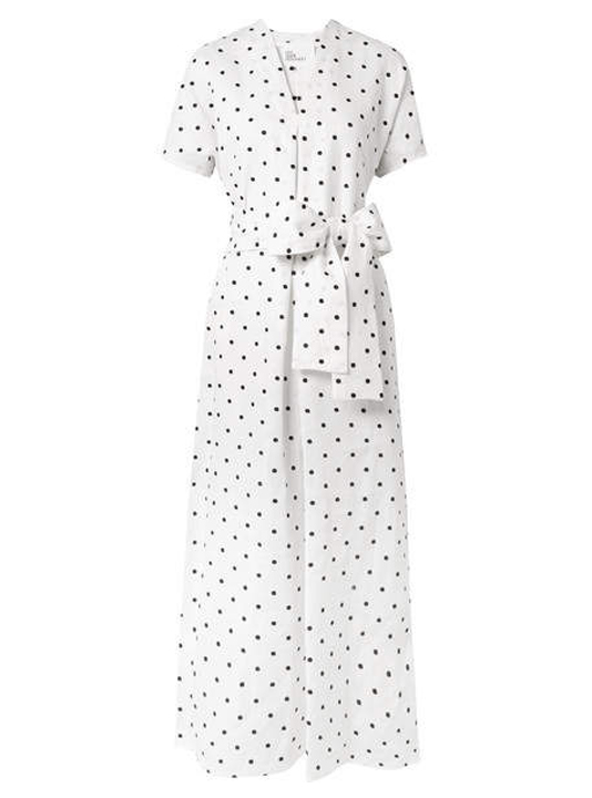 Lisa Marie Fernandez - Rosetta Embroidered Polka-dot Linen Dress - White